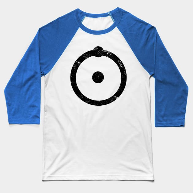 Doctor Manhattan Symbol Watchmen Baseball T-Shirt by Coccomedian